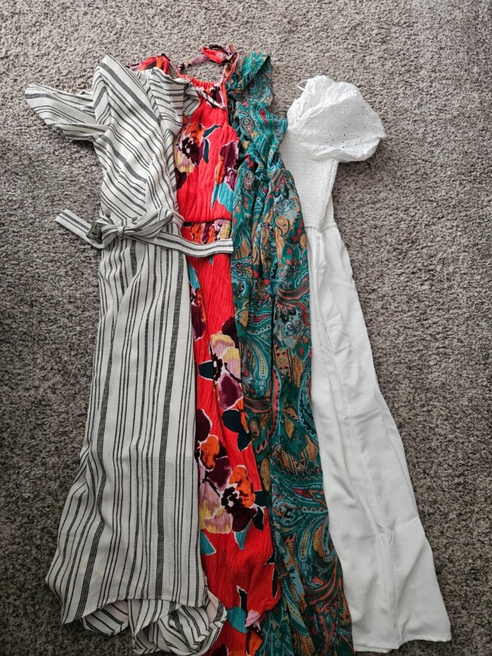 Maurices XS Dress Bundle – Eyelet, Paisley, Floral & Striped – Excellent Conditi